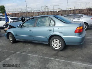 2000 Honda Civic EX with VIN 2HGEJ8643YH589565, listed as a Copart auction lot 53119425 with 134,068 mi miles and Salvage Title. Bid and sale history available at carsss.com. Image 2.