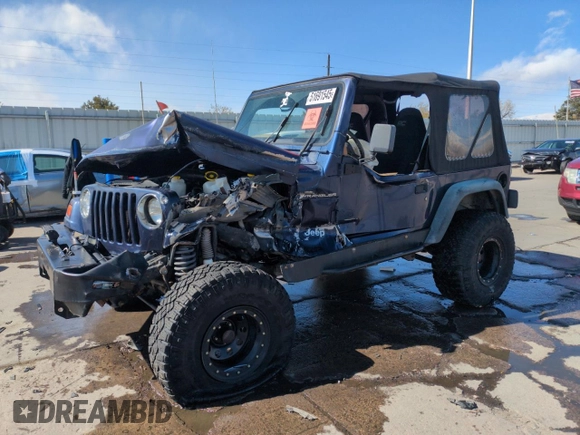 1997 Jeep Wrangler SE z VIN 1J4FY29P1VP441353, wystawiony jako Copart lot #51691545 z przebiegiem Nie podano mil oraz Szkoda całkowita • Salvage title. Historia ofert i sprzedaży dostępna na DreamBid. Obrazek 1.