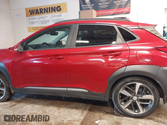 2021 Hyundai Kona Limited with VIN KM8K33A56MU601001, listed as a IAAI auction lot 41376076 with 33,169 mi miles. Bid and sale history available at carsss.com. Image 14.