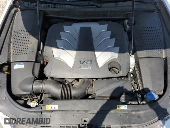 2015 Hyundai Equus Signature with VIN KMHGH4JH3FU099414, listed as a Copart auction lot 53717325 with 133,561 mi miles and Salvage Title. Bid and sale history available at DreamBid. Image 11.