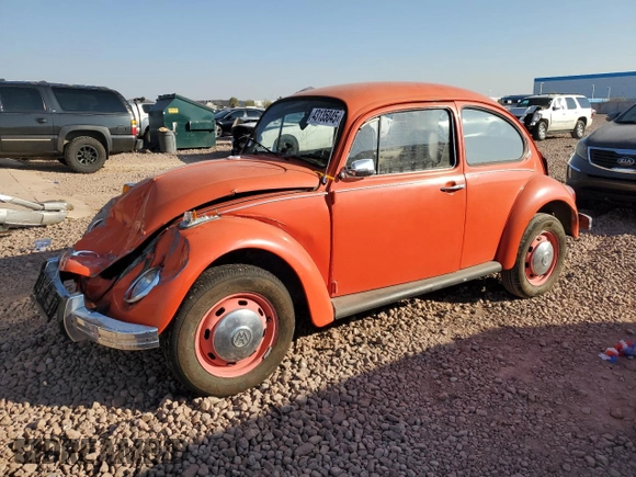 1972 Volkswagen Beetle with VIN 1122473228, listed as a Copart auction lot 43135045 with 8,943 mi miles and Salvage Title. Bid and sale history available at DreamBid. Image 1.