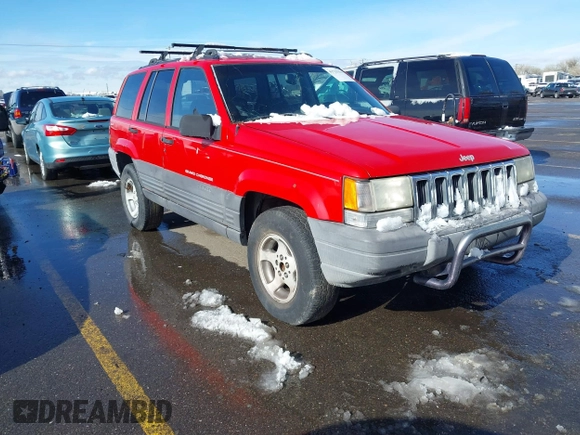 1996 Jeep Grand Cherokee Laredo with VIN 1J4GZ58Y8TC374929, listed as a IAAI auction lot 41725111 with 196,723 mi miles. Bid and sale history available at carsss.com. Image 1.