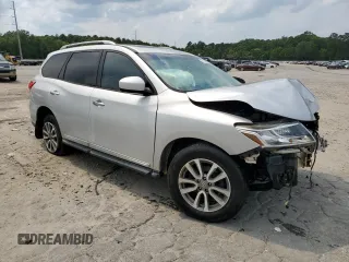 2013 Nissan Pathfinder SL with VIN 5N1AR2MN4DC600712, listed as a Copart auction lot 57294675 with Not provided miles and Salvage title. Bid and sale history available at DreamBid. Image 4.