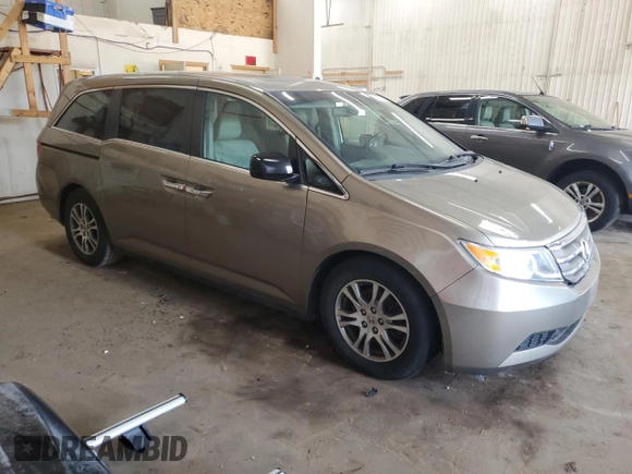 2011 Honda Odyssey EX-L with VIN 5FNRL5H63BB077325, listed as a Copart auction lot 55030675 with 203,062 mi miles and Salvage Title. Bid and sale history available at DreamBid. Image 4.