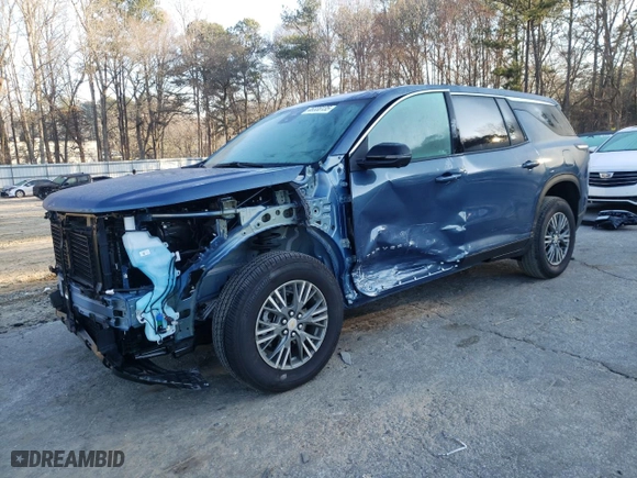 2024 Chevrolet Traverse FWD LS with VIN 1GNEREKS6RJ168327, listed as a Copart auction lot 46338135 with 11,017 mi miles and Salvage Title. Bid and sale history available at carsss.com. Image 1.
