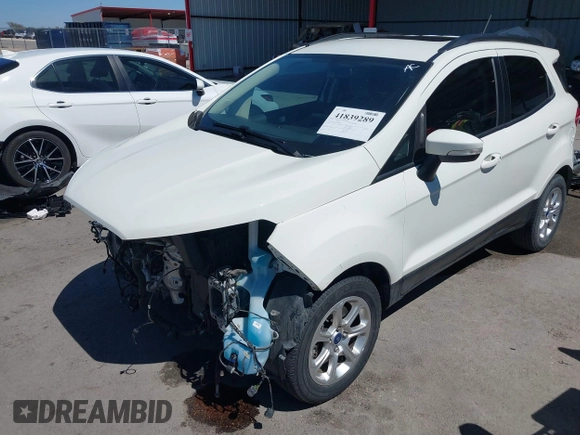 2021 Ford EcoSport SE with VIN MAJ3S2GE4MC439992, listed as a IAAI auction lot 41839289 with 28,563 mi miles and . Bid and sale history available at carsss.com. Image 21.