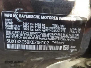 2019 BMW X3 M40i with VIN 5UXTS3C59K0Z06102, listed as a Copart auction lot 74219704 with Not Provided miles and Salvage Title. Bid and sale history available at DreamBid. Image 14.