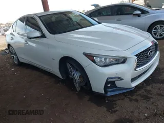 2020 Infiniti Q50 3.0t LUXE with VIN JN1EV7AP7LM200997, listed as a IAAI auction lot 41621471 with 57,742 mi miles. Bid and sale history available at carsss.com. Image 1.