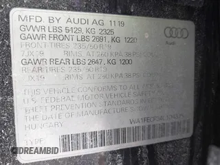 2020 Audi Q3 S line Prestige z VIN WA1FECF34L1043781, wystawiony jako IAAI lot #41500404 z przebiegiem 80 711 mil mil oraz . Historia ofert i sprzedaży dostępna na DreamBid. Obrazek 9.
