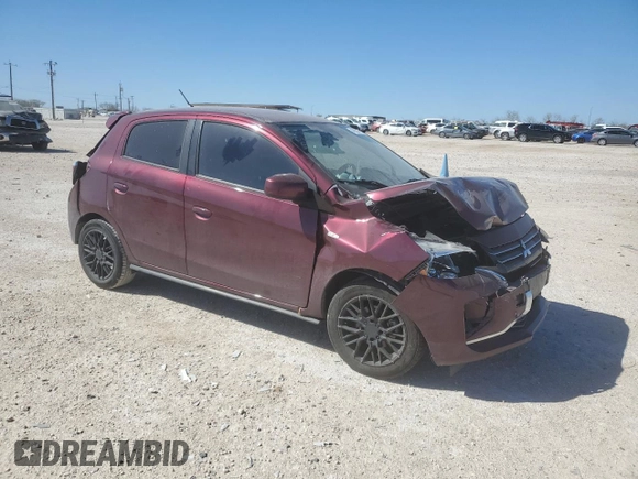 2021 Mitsubishi Mirage ES with VIN ML32AUHJ2MH002238, listed as a Copart auction lot 48550495 with 60,898 mi miles and Salvage title. Bid and sale history available at DreamBid. Image 4.