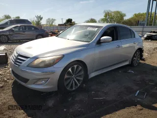 2014 Hyundai Genesis R-Spec z VIN KMHGC4DH7EU263448, wystawiony jako Copart lot #56155845 z przebiegiem 75 777 mil mil oraz Szkody całkowita. Historia ofert i sprzedaży dostępna na DreamBid. Obrazek 1.