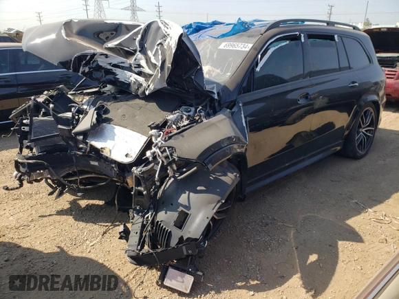 2022 Mercedes-Benz GLS 450 with VIN 4JGFF5KE9NA638243, listed as a Copart auction lot 69965734 with Not Provided miles and Salvage Title. Bid and sale history available at DreamBid. Image 1.