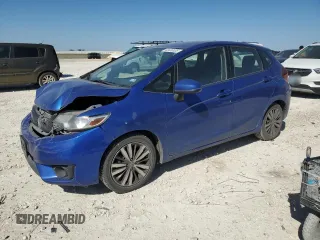 2015 Honda Fit EX-L with VIN 3HGGK5H8XFM785571, listed as a Copart auction lot 48430035 with 80,158 mi miles and Salvage Title. Bid and sale history available at carsss.com. Image 1.