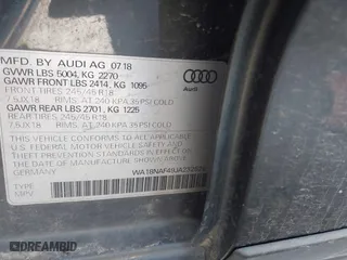 2018 Audi A4 allroad Premium Plus with VIN WA18NAF49JA232526, listed as a IAAI auction lot 41737332 with 98,441 mi miles. Bid and sale history available at carsss.com. Image 9.