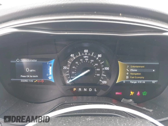 2019 Ford Fusion SE with VIN 3FA6P0LUXKR174476, listed as a IAAI auction lot 42110902 with 33,260 mi miles and . Bid and sale history available at DreamBid. Image 7.