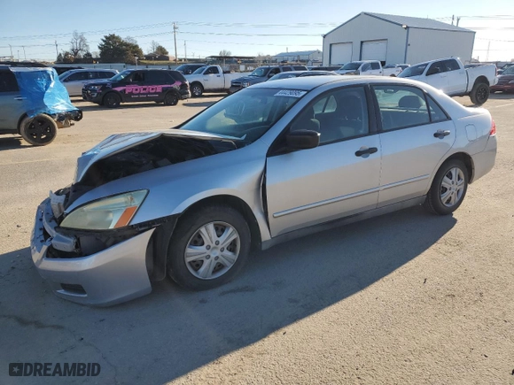 2007 Honda Accord Sdn VP with VIN 1HGCM56147A226756, listed as a Copart auction lot 44429095 with 162,035 mi miles and Salvage Title. Bid and sale history available at carsss.com. Image 1.