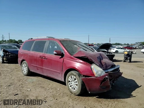 2012 Kia Sedona LX with VIN KNDMG4C73C6445301, listed as a Copart auction lot 68065444 with 177,259 mi miles and Salvage Title. Bid and sale history available at carsss.com. Image 12.