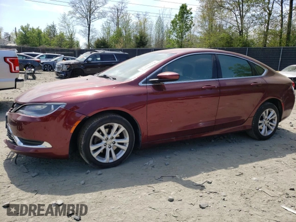 2015 Chrysler 200 Limited z VIN 1C3CCCABXFN582159, wystawiony jako Copart lot #53209775 z przebiegiem 120 183 mil mil oraz Szkoda całkowita • Salvage title. Historia ofert i sprzedaży dostępna na DreamBid. Obrazek 1.