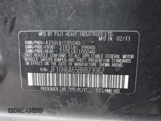 2011 Subaru Impreza 2.5i z VIN JF1GH6A65BH823062, wystawiony jako IAAI lot #42077866 z przebiegiem 147 084 mil mil oraz . Historia ofert i sprzedaży dostępna na DreamBid. Obrazek 9.