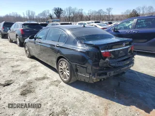 2013 BMW 7 Series 750Li with VIN WBAYE8C53DD132823, listed as a Copart auction lot 46090795 with 199,977 mi miles and Salvage title. Bid and sale history available at DreamBid. Image 2.