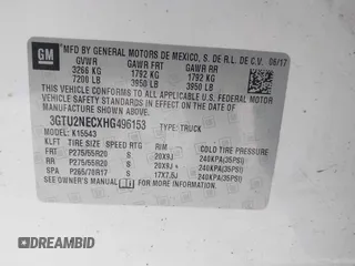 2017 GMC Sierra 1500 SLT z VIN 3GTU2NECXHG496153, wystawiony jako IAAI lot #41787068 z przebiegiem 115 091 mil mil oraz . Historia ofert i sprzedaży dostępna na DreamBid. Obrazek 9.