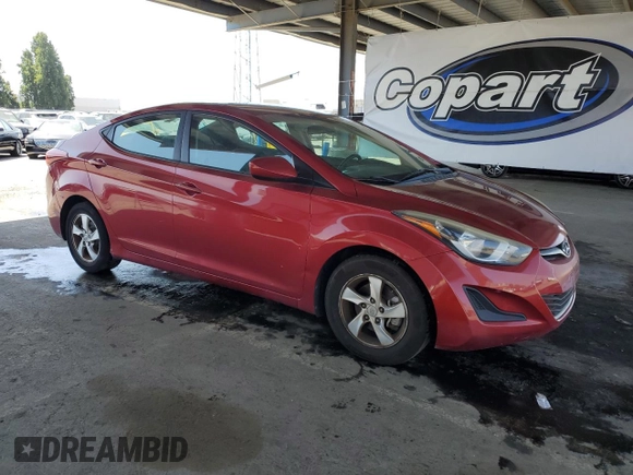 2014 Hyundai Elantra SE with VIN 5NPDH4AE5EH531524, listed as a Copart auction lot 60934715 with 123,607 mi miles and Clean title. Bid and sale history available at DreamBid. Image 4.