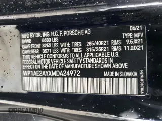 2021 Porsche Cayenne E-Hybrid with VIN WP1AE2AYXMDA24972, listed as a Copart auction lot 48999285 with 62,616 mi miles and Salvage title. Bid and sale history available at DreamBid. Image 15.