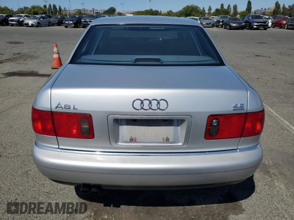 2002 Audi A8 with VIN WAUML44D62N008295, listed as a Copart auction lot 61276095 with 232,635 mi miles and Salvage title. Bid and sale history available at DreamBid. Image 6.