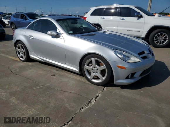 2005 Mercedes-Benz SLK-Class with VIN WDBWK56F65F030071, listed as a Copart auction lot 74048934 with 0 mi miles and Salvage Title. Bid and sale history available at carsss.com. Image 4.
