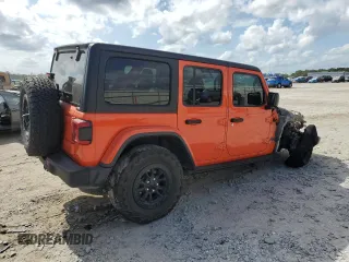 2023 Jeep Wrangler Rubicon 20th Anniversary with VIN 1C4JJXR6XPW704750, listed as a Copart auction lot 55223655 with Not provided miles and Non repairable. Bid and sale history available at DreamBid. Image 3.