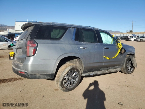 2023 Chevrolet Tahoe LT with VIN 1GNSKNKD9PR248468, listed as a Copart auction lot 44017035 with 0 mi miles and Salvage Title. Bid and sale history available at carsss.com. Image 3.