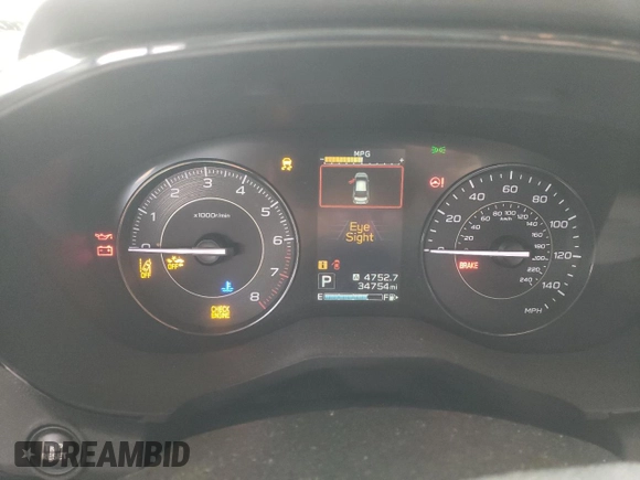 2020 Subaru Impreza with VIN 4S3GKAB60L3607020, listed as a Copart auction lot 54340725 with 34,754 mi miles and Salvage title. Bid and sale history available at DreamBid. Image 9.