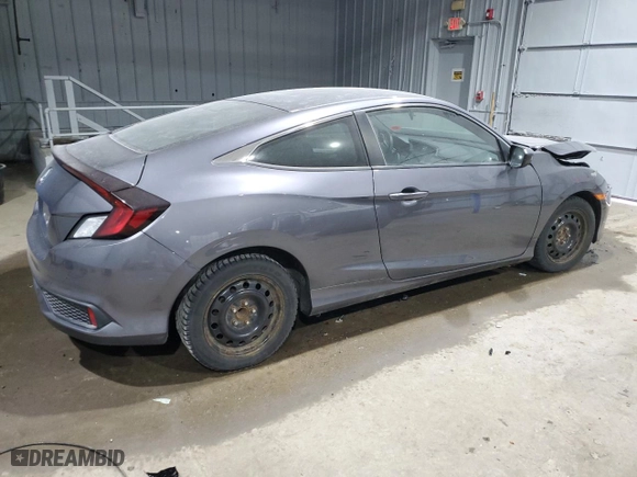 2017 Honda Civic Coupe LX with VIN 2HGFC4A57HH307659, listed as a Copart auction lot 87055574 with 141,828 mi miles and Salvage Title. Bid and sale history available at carsss.com. Image 3.