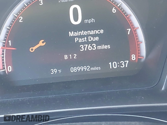 2020 Honda Civic Si with VIN 2HGFC1E54LH704828, listed as a IAAI auction lot 41300541 with 89,992 mi miles and . Bid and sale history available at DreamBid. Image 15.