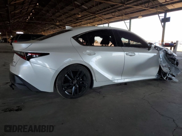 2021 Lexus IS with VIN JTHCA1D28M5112354, listed as a Copart auction lot 52625545 with 40,304 mi miles and Salvage Title. Bid and sale history available at carsss.com. Image 3.