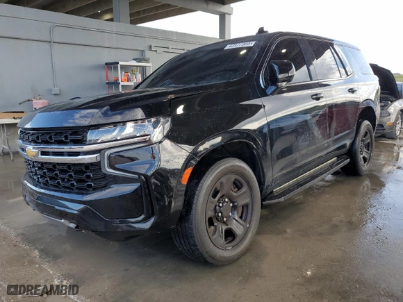 2021 Chevrolet Tahoe Commercial with VIN 1GNSCLED5MR291598, listed as a Copart auction lot 42577355 with 0 mi miles and Non Repairable. Bid and sale history available at carsss.com. Image 1.