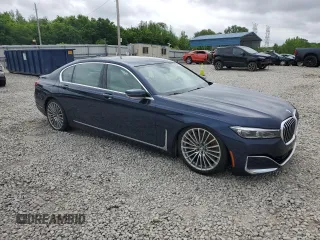 2020 BMW 7 Series 750i xDrive with VIN WBA7U2C03LCD17090, listed as a Copart auction lot 54480795 with 48,260 mi miles and Salvage title. Bid and sale history available at DreamBid. Image 4.