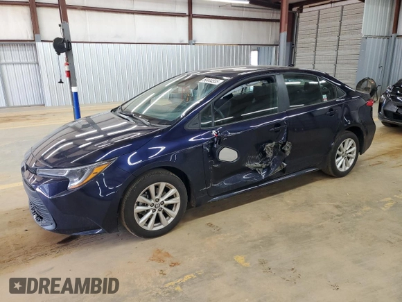 2024 Toyota Corolla LE with VIN 5YFB4MDE1RP098209, listed as a Copart auction lot 50444555 with 47,400 mi miles and Salvage Title. Bid and sale history available at carsss.com. Image 1.