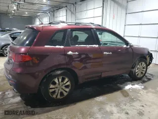 2011 Acura RDX Tech Pkg with VIN 5J8TB1H55BA005318, listed as a Copart auction lot 41856205 with 221,747 mi miles and Salvage Title. Bid and sale history available at carsss.com. Image 3.