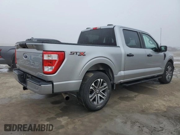 2021 Ford F-150 XL with VIN 1FTEW1C8XMKE55072, listed as a Copart auction lot 46501685 with 82,833 mi miles and Salvage title. Bid and sale history available at DreamBid. Image 3.