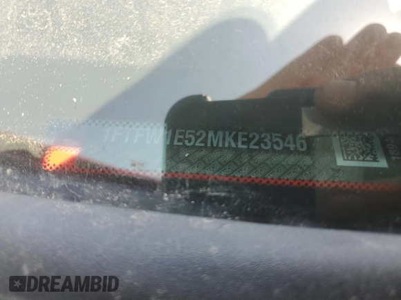 2021 Ford F-150 XL with VIN 1FTFW1E52MKE23546, listed as a Copart auction lot 50287065 with 33,107 mi miles and Salvage title. Bid and sale history available at DreamBid. Image 14.