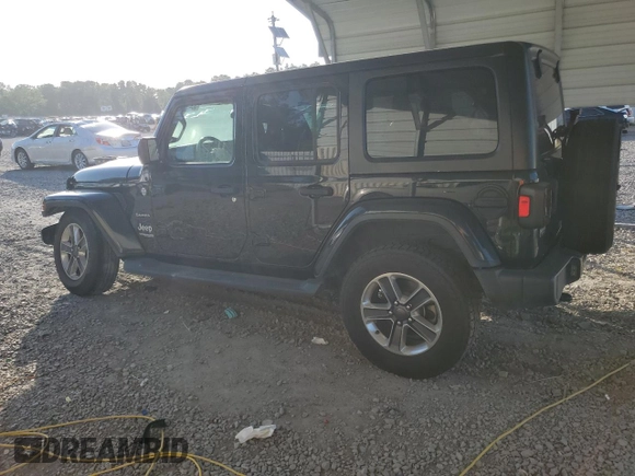 2021 Jeep Wrangler Unlimited Sahara with VIN 1C4HJXEN3MW539731, listed as a Copart auction lot 55119785 with 84,054 mi miles and Salvage title. Bid and sale history available at DreamBid. Image 2.