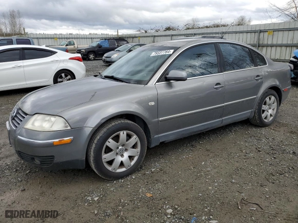 2001 Volkswagen Passat GLX with VIN WVWRH63B71P294845, listed as a Copart auction lot 79337764 with 132,563 mi miles and Clean Title. Bid and sale history available at carsss.com. Image 1.