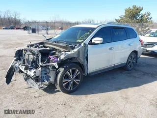 2018 Nissan Pathfinder S with VIN 5N1DR2MM7JC611719, listed as a IAAI auction lot 41490967 with 80,451 mi miles. Bid and sale history available at carsss.com. Image 21.