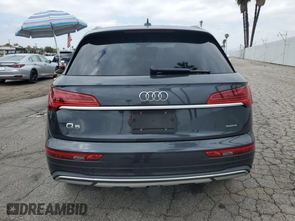 2021 Audi Q5 Prestige with VIN WA1CAAFY3M2062221, listed as a Copart auction lot 55538025 with 55,573 mi miles and Salvage title. Bid and sale history available at DreamBid. Image 6.