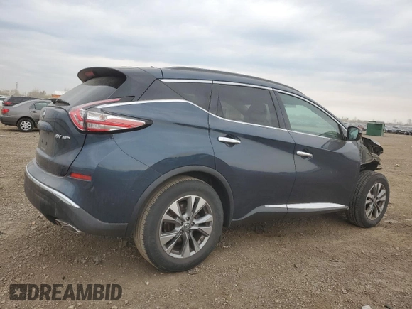 2015 Nissan Murano SV z VIN 5N1AZ2MH1FN284171, wystawiony jako Copart lot #52726995 z przebiegiem 50 567 mil mil oraz Szkoda całkowita • Salvage title. Historia ofert i sprzedaży dostępna na DreamBid. Obrazek 3.