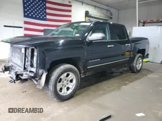 2018 Chevrolet Silverado 1500 LTZ with VIN 3GCUKSEC5JG357391, listed as a Copart auction lot 47824265 with 122,377 mi miles and Salvage Title. Bid and sale history available at DreamBid. Image 1.