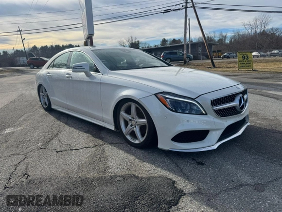 2015 Mercedes-Benz CLS 400 with VIN WDDLJ6HB8FA133567, listed as a Copart auction lot 87459854 with 114,576 mi miles and Clean title. Bid and sale history available at DreamBid. Image 1.