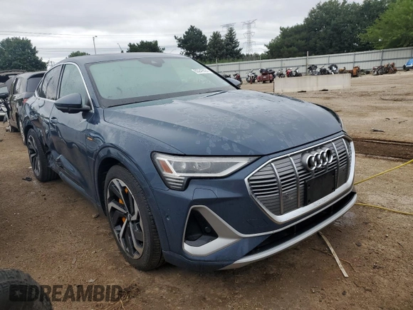 2020 Audi e-tron Sportback Prestige with VIN WA13ABGE0LB034806, listed as a Copart auction lot 63249024 with 52,616 mi miles and Salvage title. Bid and sale history available at DreamBid. Image 4.
