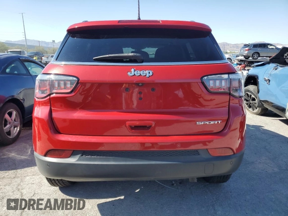 2019 Jeep Compass Sport with VIN 3C4NJCABXKT613530, listed as a Copart auction lot 57901865 with 102,530 mi miles and Salvage title. Bid and sale history available at DreamBid. Image 6.